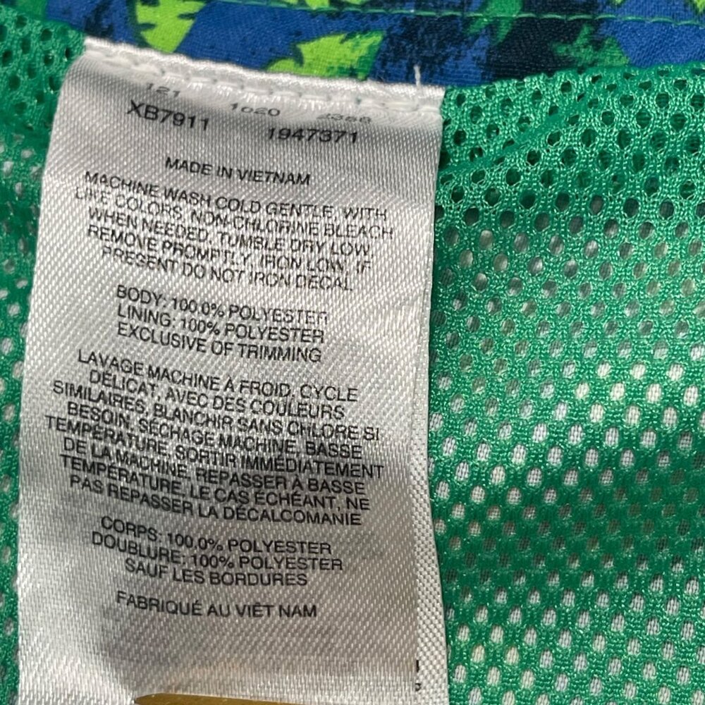 Columbia PFG Swim Trunks Boys Size Large 14/16 Blue Green Leaf Print Mesh Lined - Picture 6 of 11